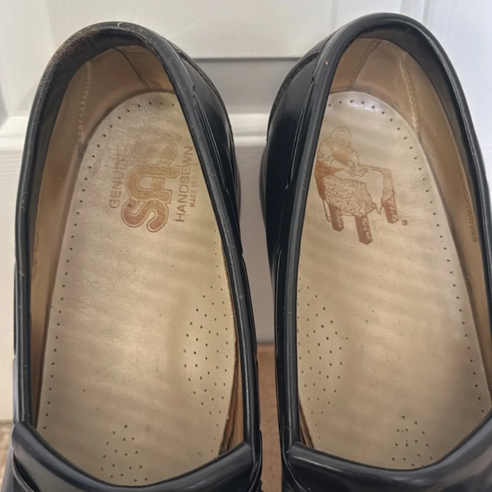SAS Loafer Kiltie Tassel Slip On Shoes Men's Size 13 Slim Black Leather Comfort
